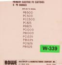Warner Rowe Electric Clutches and Brakes, PC and PB Series Service Manual